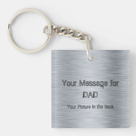 Acrylic Keychain, Metallic Design For DAD Keychain Schlüsselanhänger (Vorderseite)