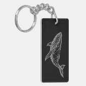 Acrylic Keychain Modern Geometric Whale Schlüsselanhänger (Vorderseite links)