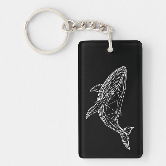 Acrylic Keychain Modern Geometric Whale Schlüsselanhänger (Vorderseite)