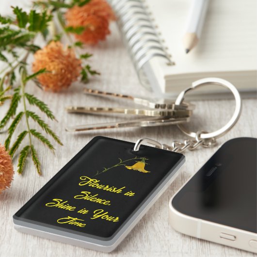 Acrylic Keychain Rectangle (One Side) – Flowers  Schlüsselanhänger (Vorderseite rechts)