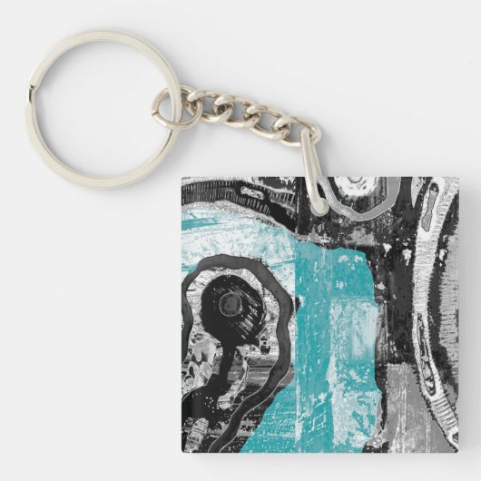 Acrylic Keychain – Surface Current Abstract Flow Schlüsselanhänger (Vorderseite)