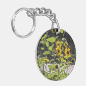 acrylic keychain with sunflower photo schlüsselanhänger (Vorderseite links)