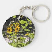 acrylic keychain with sunflower photo schlüsselanhänger (Rückseite)