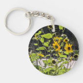 acrylic keychain with sunflower photo schlüsselanhänger (Vorderseite)