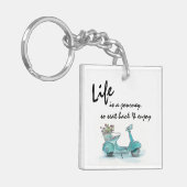 Acrylic Keyring - Französisch Scooter Life ist ein Schlüsselanhänger (Vorderseite links)