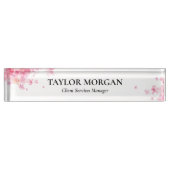 Acrylic Kirschblossom Wasserfarben-Schreibtisch Na Namensplakette (Vorderseite)