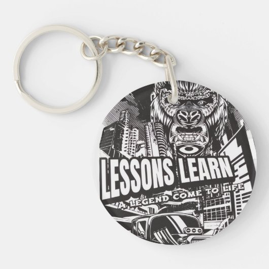 ACRYLIC LEGENDARY GORILLA LESSONS LEARN KEYCHAIN  SCHLÜSSELANHÄNGER (Vorderseite)