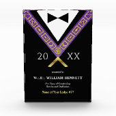 Acrylic Masonic Awards | Freemason Grand Lodge Fotoblock (Vorderseite)
