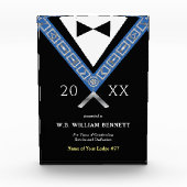 Acrylic Masonic Awards | Freemason Jewels Plaque Fotoblock (Vorderseite)