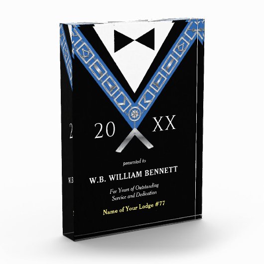 Acrylic Masonic Awards | Freemason Jewels Plaque Fotoblock (Links)