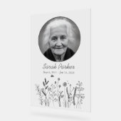 Acrylic Memorial Welcome Sign with Photo Acrylschild (Winkel)