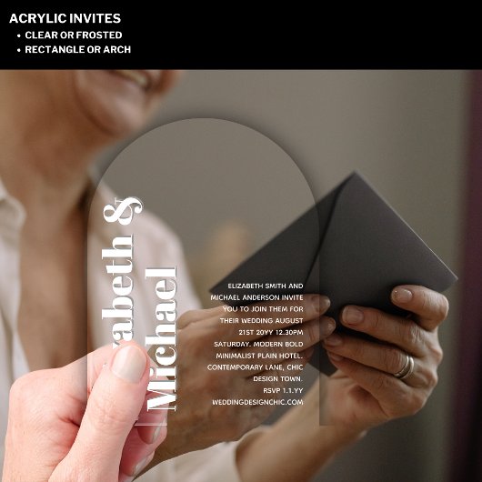 Acrylic Modern Minimalistisch einfach, fett Schlic Acryleinladungen