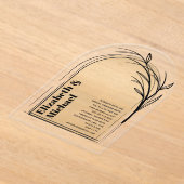 Acrylic Modern Minimalistisch Simple Bold GOLD Boh Acryleinladungen (Ablage )