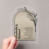 Acrylic Modern Minimalistisch Simple Bold GOLD Boh Acryleinladungen (Insitu (Handheld))