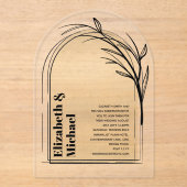 Acrylic Modern Minimalistisch Simple Bold GOLD Boh Acryleinladungen (Vorderseite)