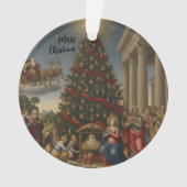 Acrylic Nativity Santa Christmas Tree Ornament (Vorderseite)