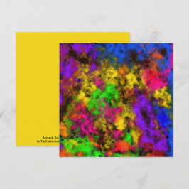 Acrylic Neon Colors Paint Splatter Splash Abstract Karte