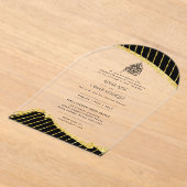 ACRYLIC NIKAH WALIMA BlackGold Elegant Islamisch Acryleinladungen (Ablage )