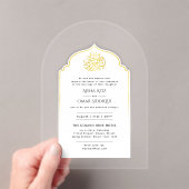 ACRYLIC NIKAH WALIMA White Gold Elegant Acryleinladungen (Insitu (Handheld))