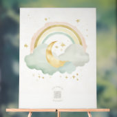 Acrylic Nursery Sign | Sleeping Moon & Pastels Acrylschild (Neutral)