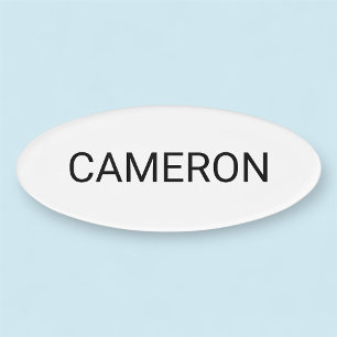Acrylic Oval Shape Name Tag Magnetic Beruflich Namenschild