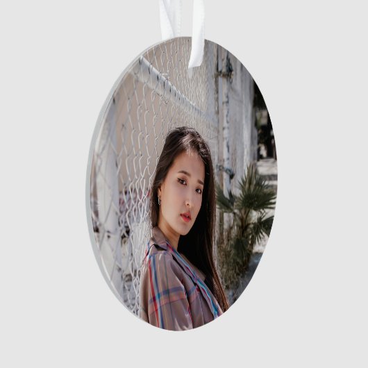 Acrylic Photo Ornament with Birthday Message (Vorderseite)