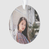 Acrylic Photo Ornament with Birthday Message (Vorderseite)