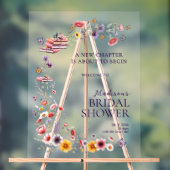  Acrylic Poppy & Lavender Bridal Shower Welcome  Acrylschild (Neutral)