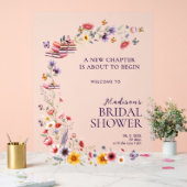  Acrylic Poppy & Lavender Bridal Shower Welcome  Acrylschild (Hochzeit)