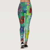 Acrylic pour bunt Blume Leggings (Rückseite)