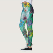 Acrylic pour bunt Blume Leggings (Links)