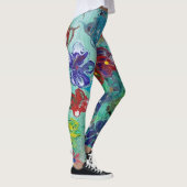 Acrylic pour bunt Blume Leggings (Rechts)