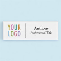 Acrylic Premium Nametag Logo Magnetic Beruflich