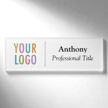Acrylic Premium Nametag Logo Magnetic Beruflich