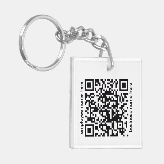 Acrylic QR Code Keychain Schlüsselanhänger (Vorderseite links)