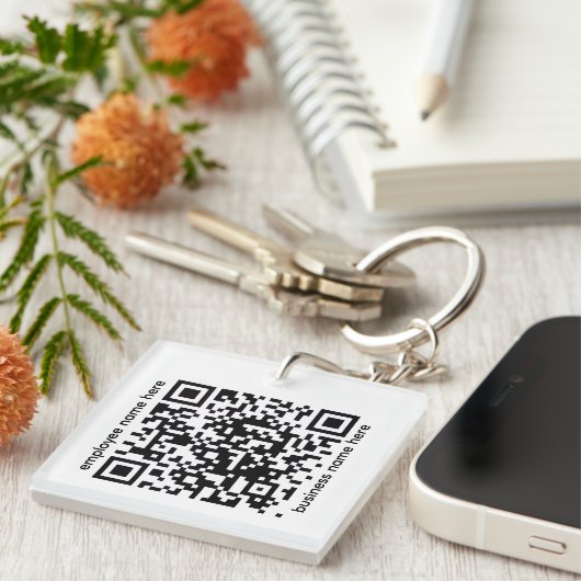 Acrylic QR Code Keychain Schlüsselanhänger (Vorderseite rechts)