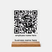 Acrylic QR Code Sign Acrylschild (Vorderseite)