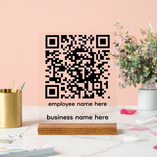 Acrylic QR Code Sign Acrylschild (Hochzeit)