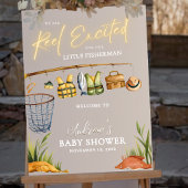 Acrylic Rustic Fisherman Baby Shower Welcome Sign Acrylschild