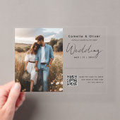 ACRYLIC Save The Date FOTO Qr Code RSVP Acryleinladungen (Insitu (Handheld))