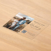 ACRYLIC Save The Date FOTO Qr Code RSVP Acryleinladungen (Ablage )