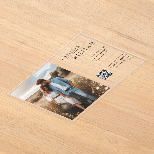 ACRYLIC Save the Date FOTO Qr UAWG Acryleinladungen (Ablage )