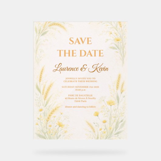 Acrylic Sign Acrylschild (Vorderseite)