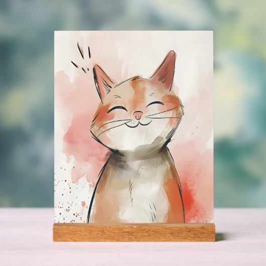 Acrylic Sign cat Acrylschild (Neutral)