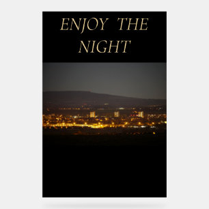 Acrylic Sign ENJOY THE NIGHT Acrylschild