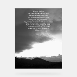 Acrylic Sign POEM ON PHOTOGRAPH DESIGN Acrylschild