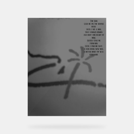 Acrylic Sign THE SIGN POEM  STYLE DESIGN Acrylschild (Vorderseite)