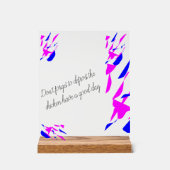 Acrylic sign with stand acrylschild (Vorderseite)