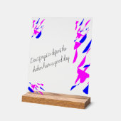 Acrylic sign with stand acrylschild (Winkel)