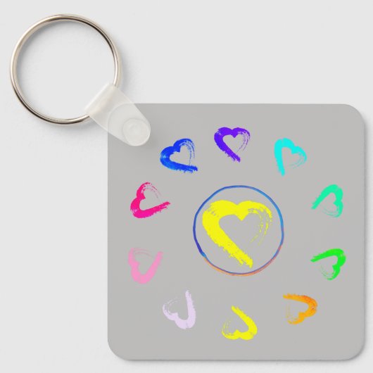 Acrylic Sunheart-Metal-Schlüsselanhänger Schlüsselanhänger (Vorderseite)